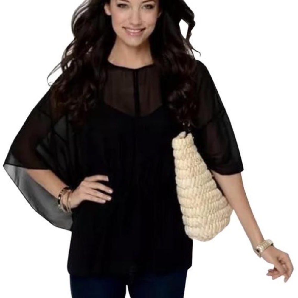Tory Burch Margarete Sheer Blouse